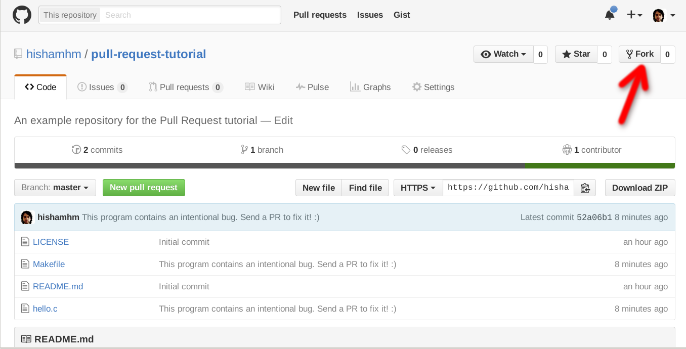 Illustration for how to fork a repository