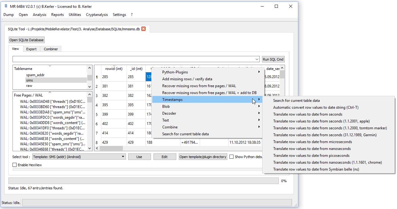 SQLite View