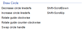 shortcut list