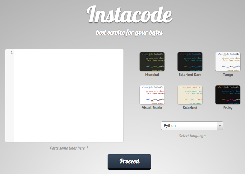 instacode screen