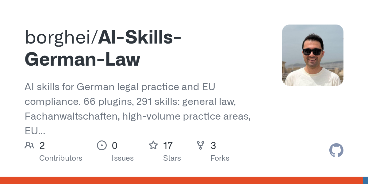 AI-Skills-German-Law — 58 plugins and 258 skills for German legal practice and EU compliance