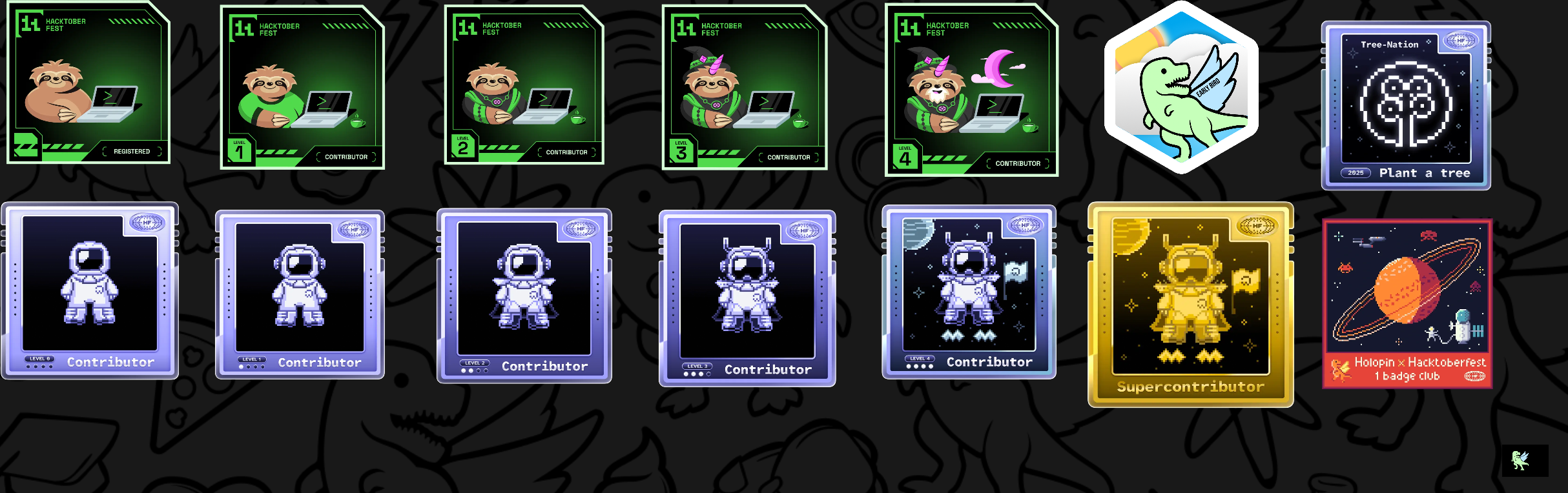 Hackoctober - holopins badges