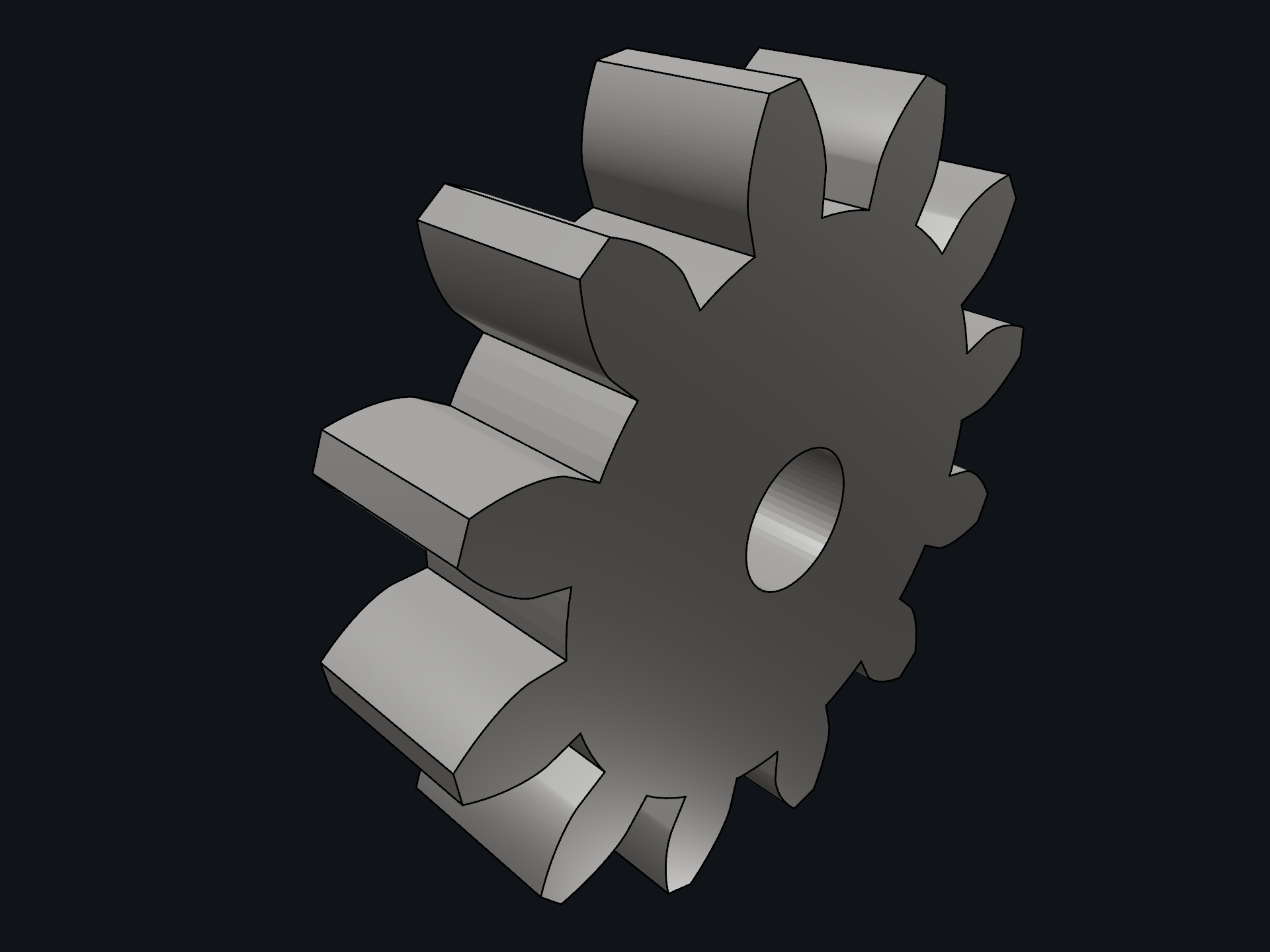 PBR spur gear rendered to WebP by nanoraster