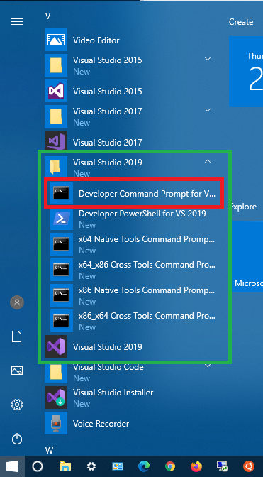 Developer Command Prompt for VS 2019