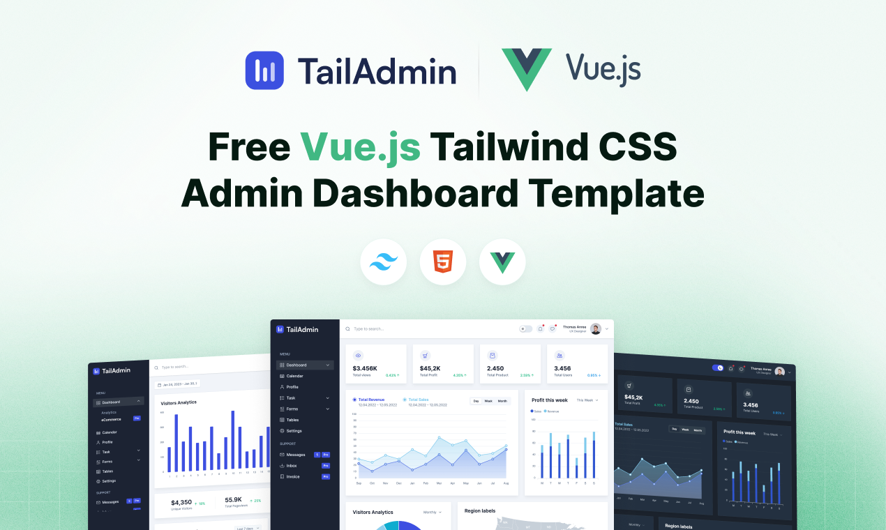 TailAdmin Vue - Free Vue.js Tailwind CSS Admin Dashboard Template