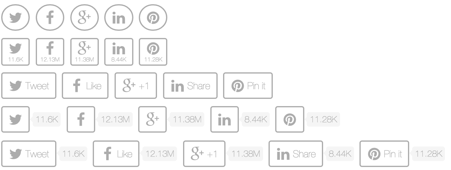 jsSocials - plain theme