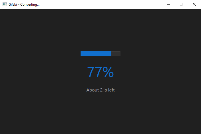 Screenshot of the progress bar.