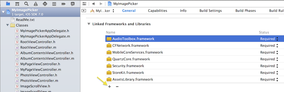 Screenshot - Add Frameworks and Libraries