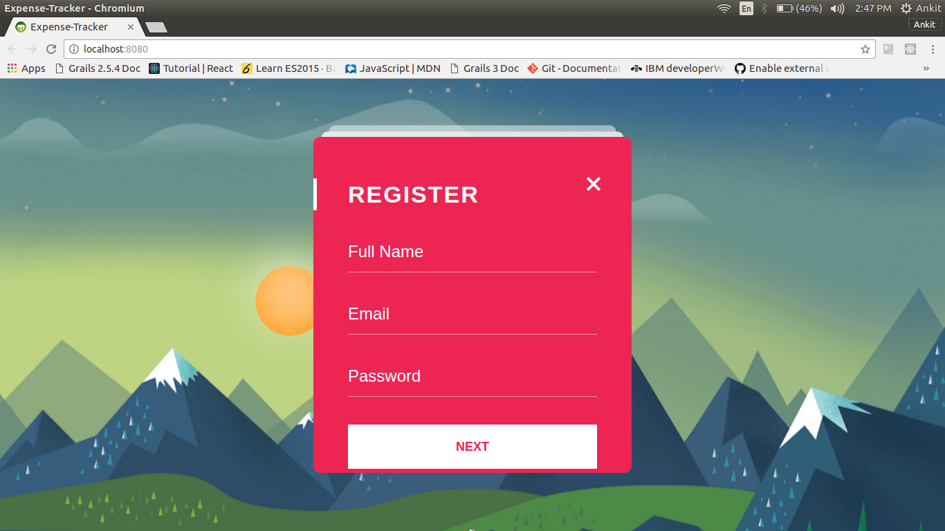 Signup/Signin Screen