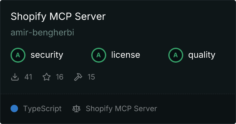 Shopify Server MCP server