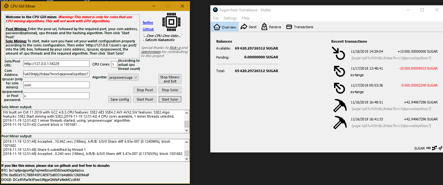 Solo and Pool Mining