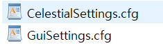 Celestial Settings and Gui Settings