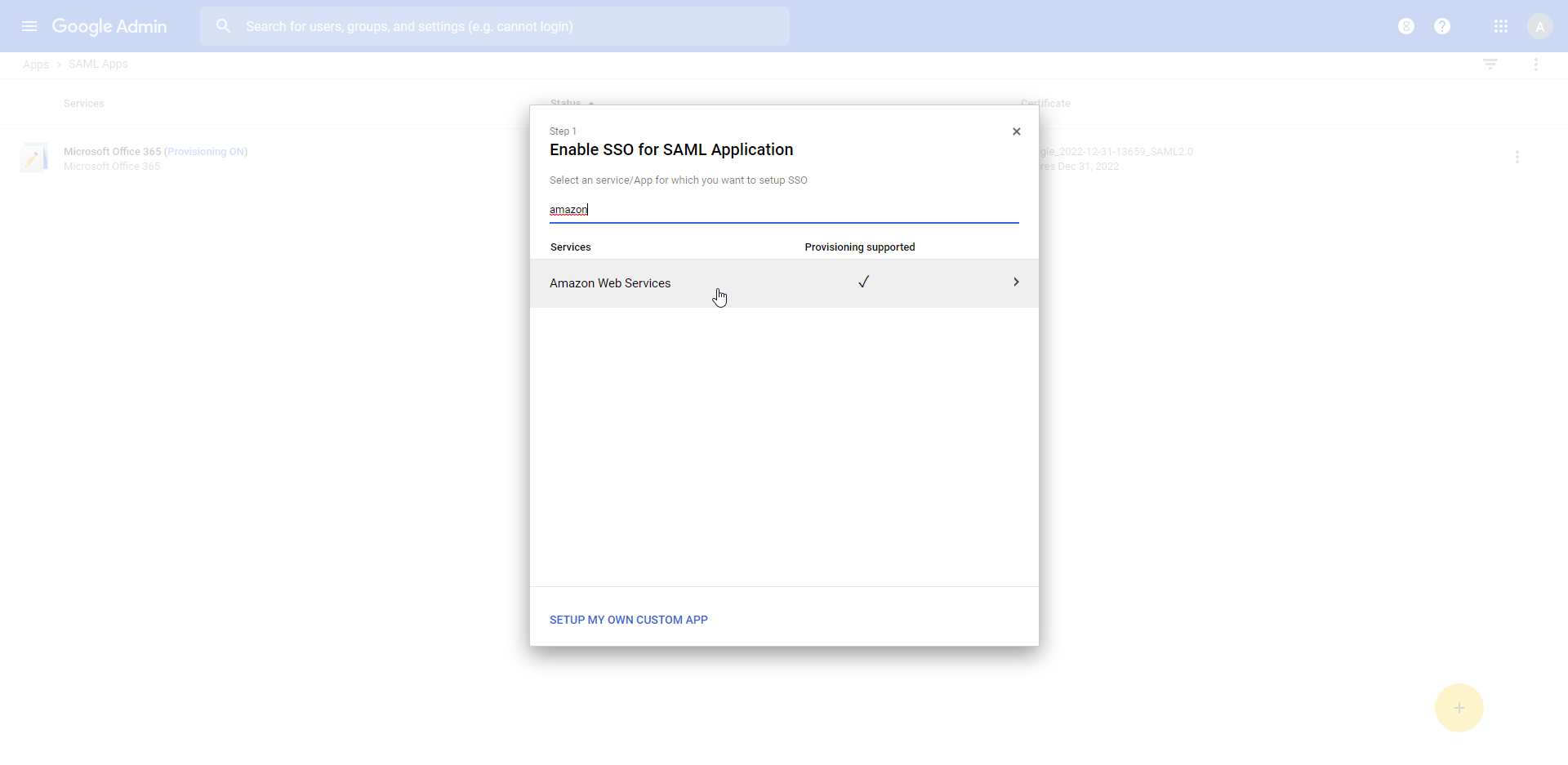 GSuite SAML Apps