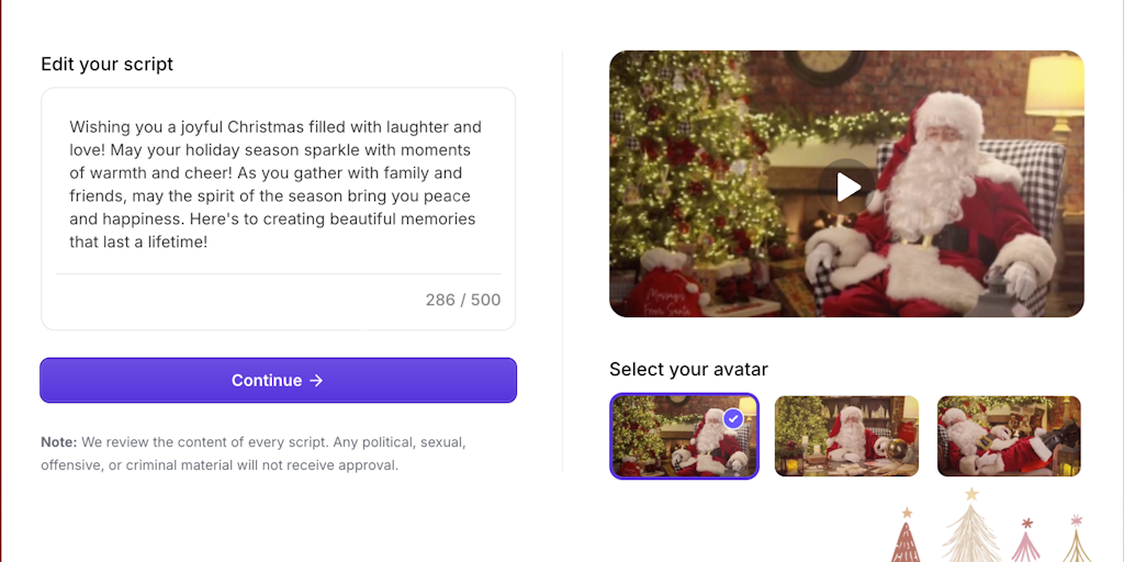 Text to Santa Videos by Gan.AI