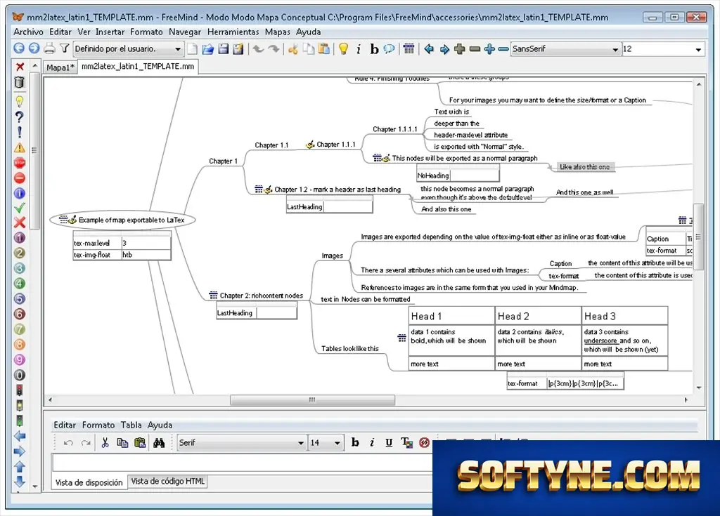 FreeMind feature demo 2