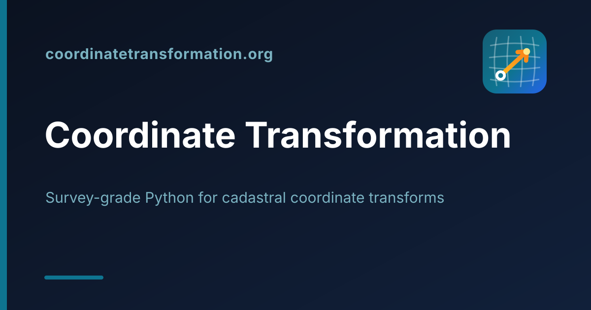Python for Cadastral & High-Precision Coordinate Transformation