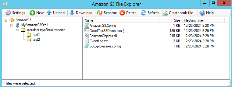 Amazon S3 File Explorer Demo