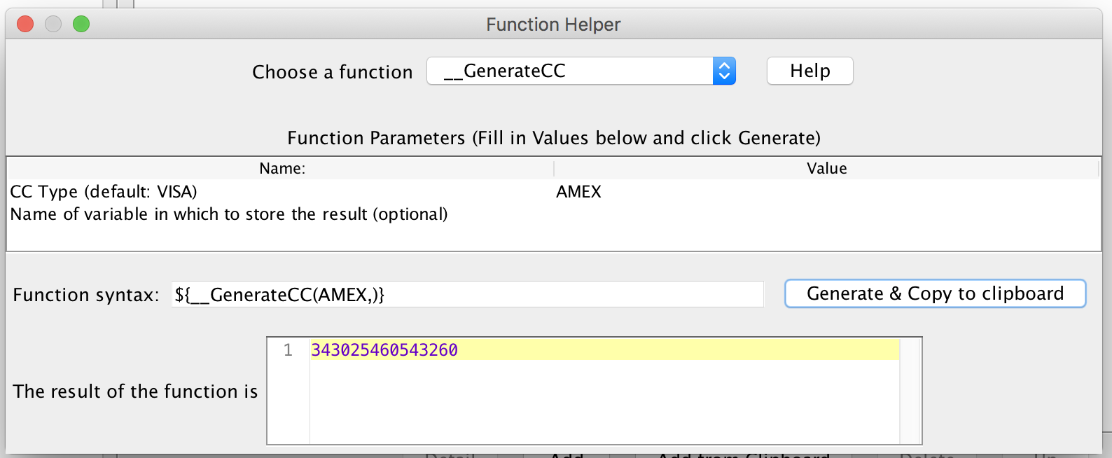 Get the function generator