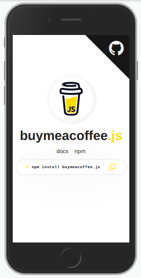 buymeacoffee.js.org preview in mobile