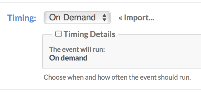 On Demand Timing