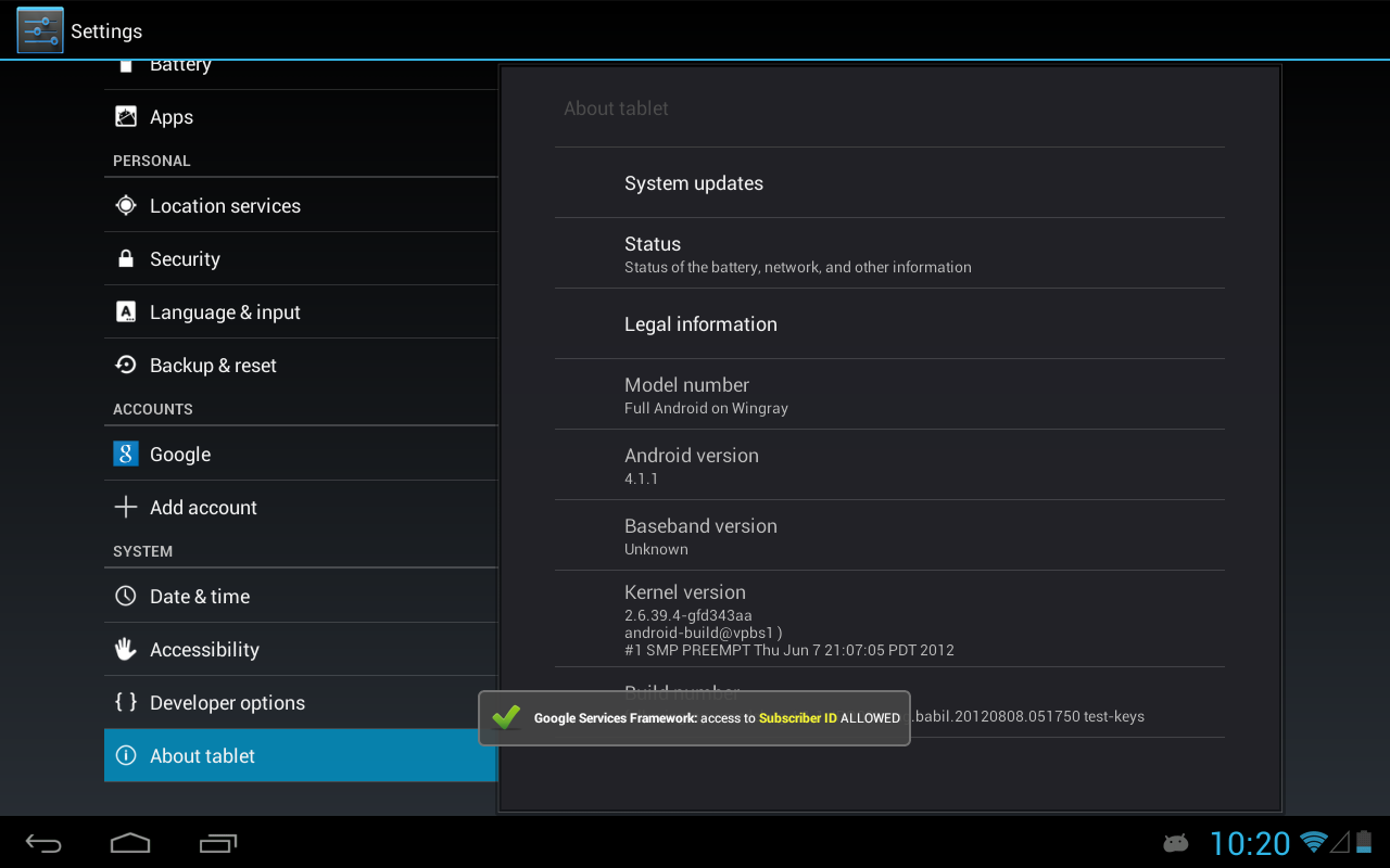 PDroid with Jelly Bean on Motorolla Xoom