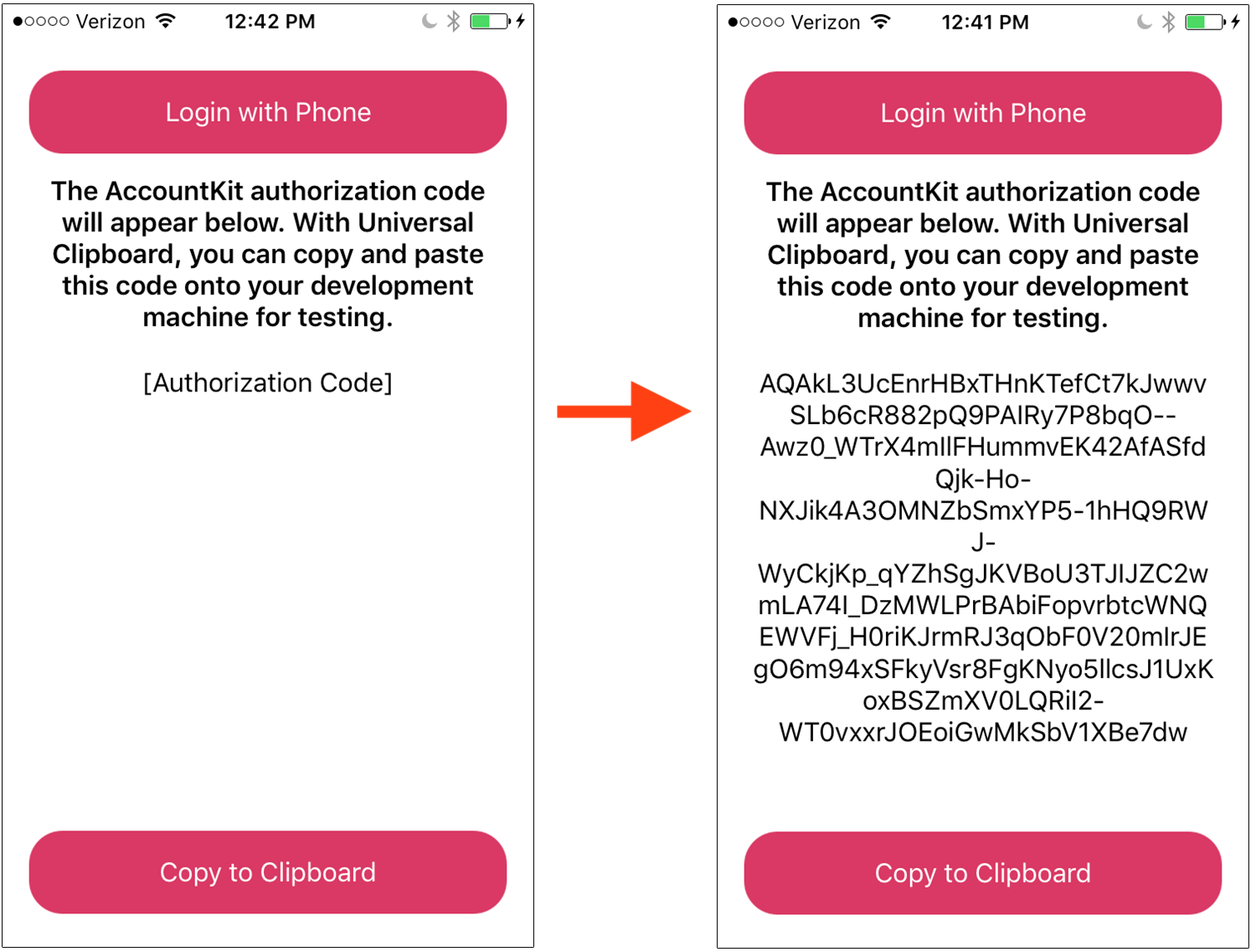 successful accountkit login