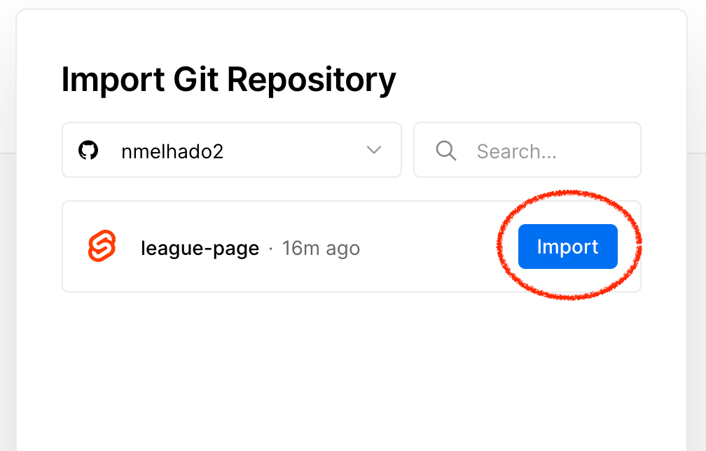 import league page