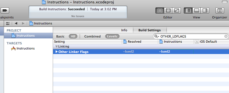 KissXML_Xcode4Setup4