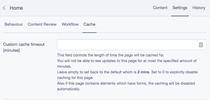 CMS Settings Field