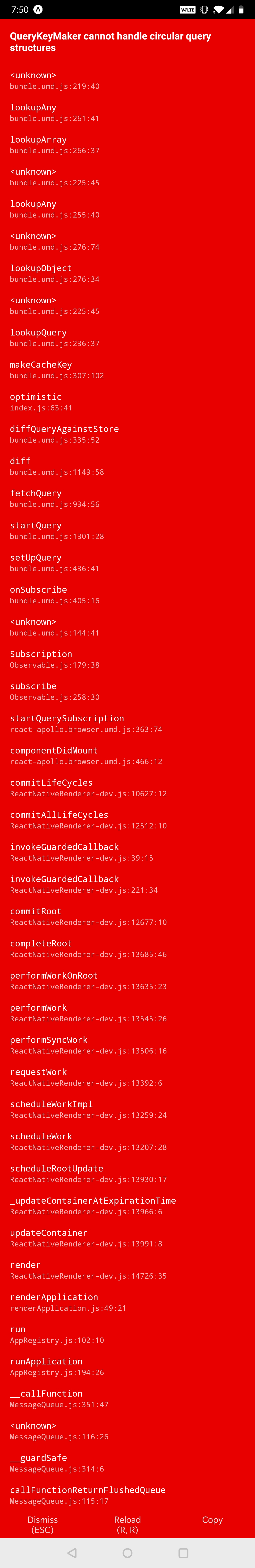 QueryKeyMaker cannot handle circular query structures