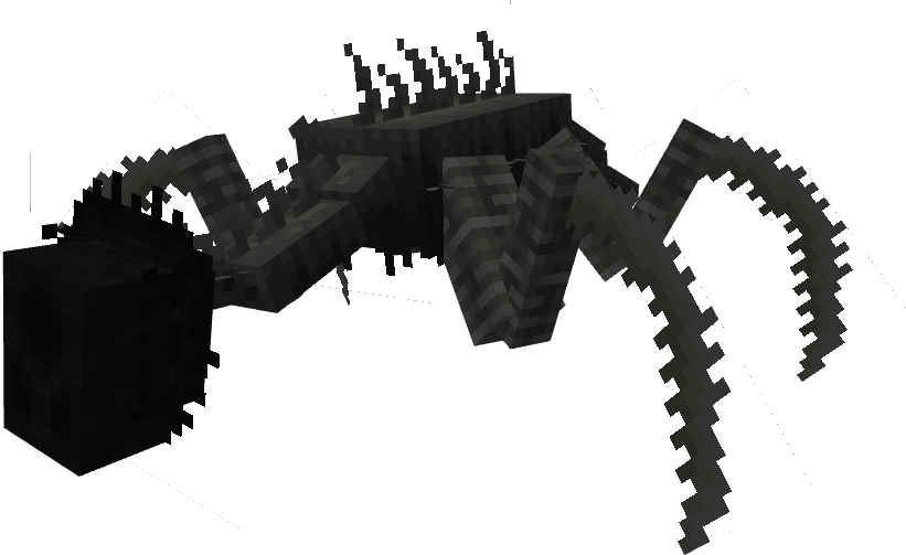 A four legged creature with an upside down face and a tail