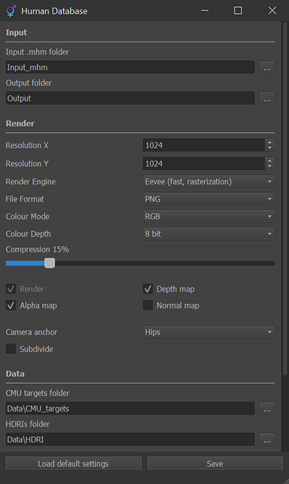 Output setting GUI