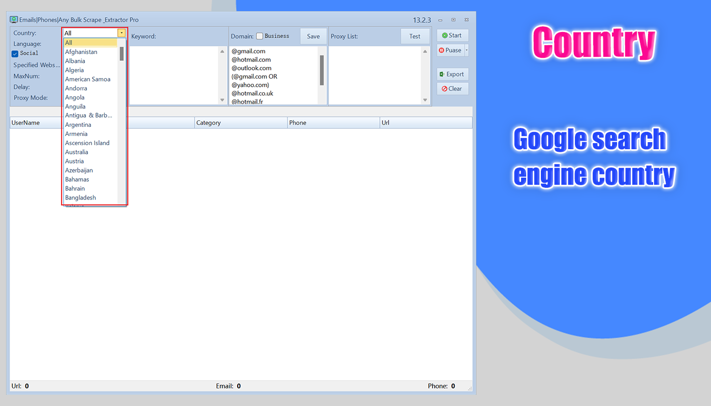  Emails|Phones|Any Bulk Scrape & Extractor Pro -email scraper, email scraper free, email scraper online, phone number scraper, phone number scraper online, phone scraper, scraper email, scraper facebook, Scraper Instagram, scraper Phone, Scraper Pinterest, Scraper Twitter, social media, social network scraper