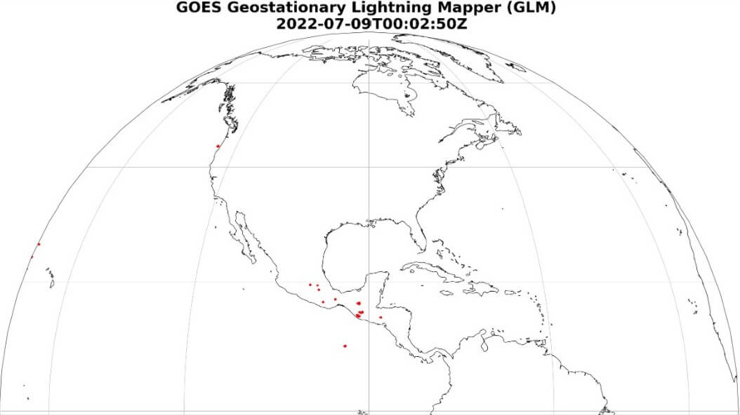 GOES-R lightning image