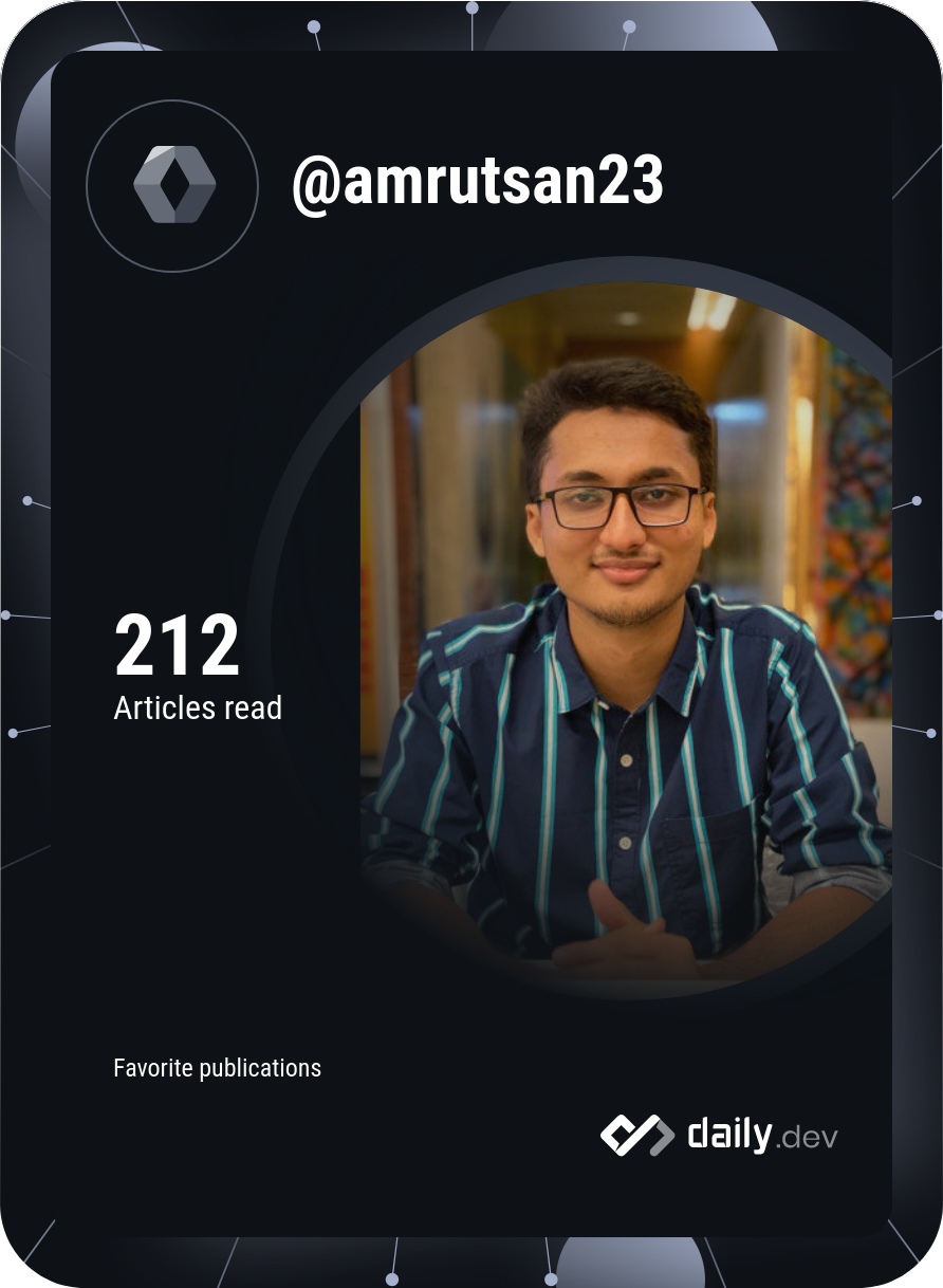 Amrutanshu Dash's Dev Card