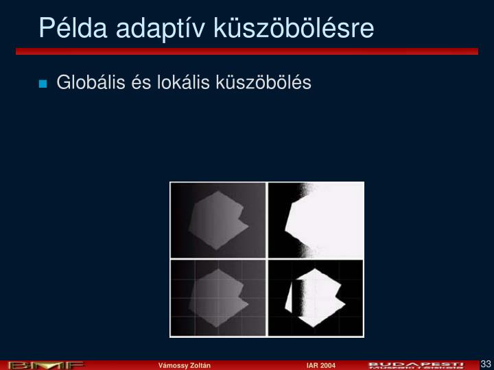 lokális küszöbölés eredménye