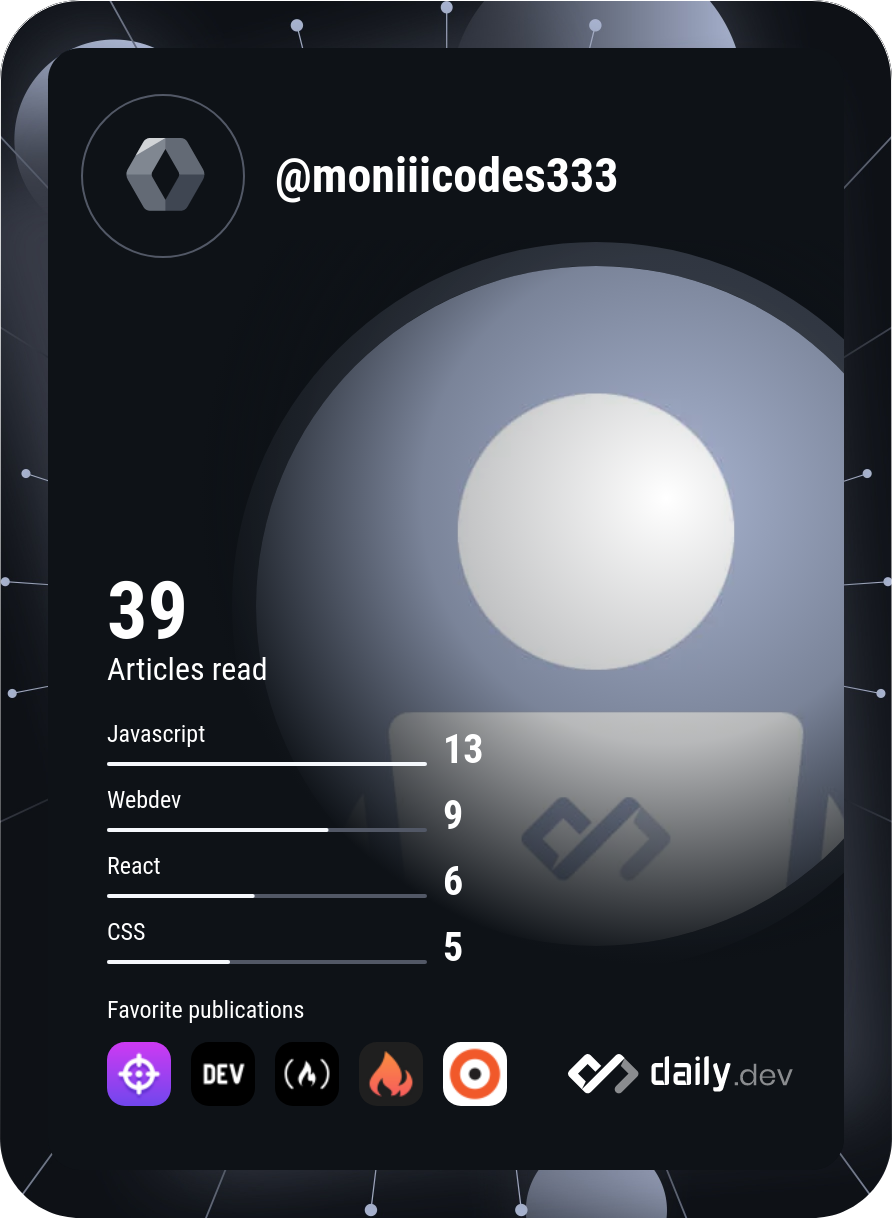 Monique A's Dev Card