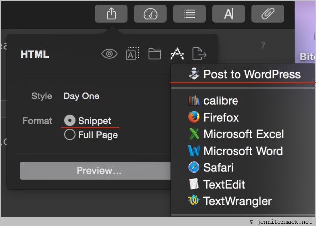 Ulysses export sheet.