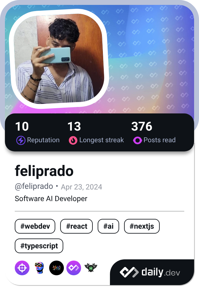 feliprado's Dev Card