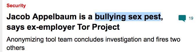 The Register, "bullying sex pest," source: https://web.archive.org/web/20160811130450/https:/twitter.com/jilliancyork/status/758592014740881408