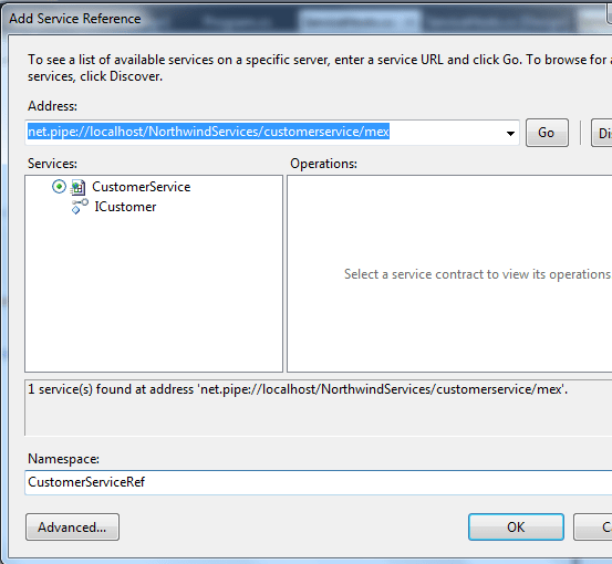 Add reference to client using net.pipe