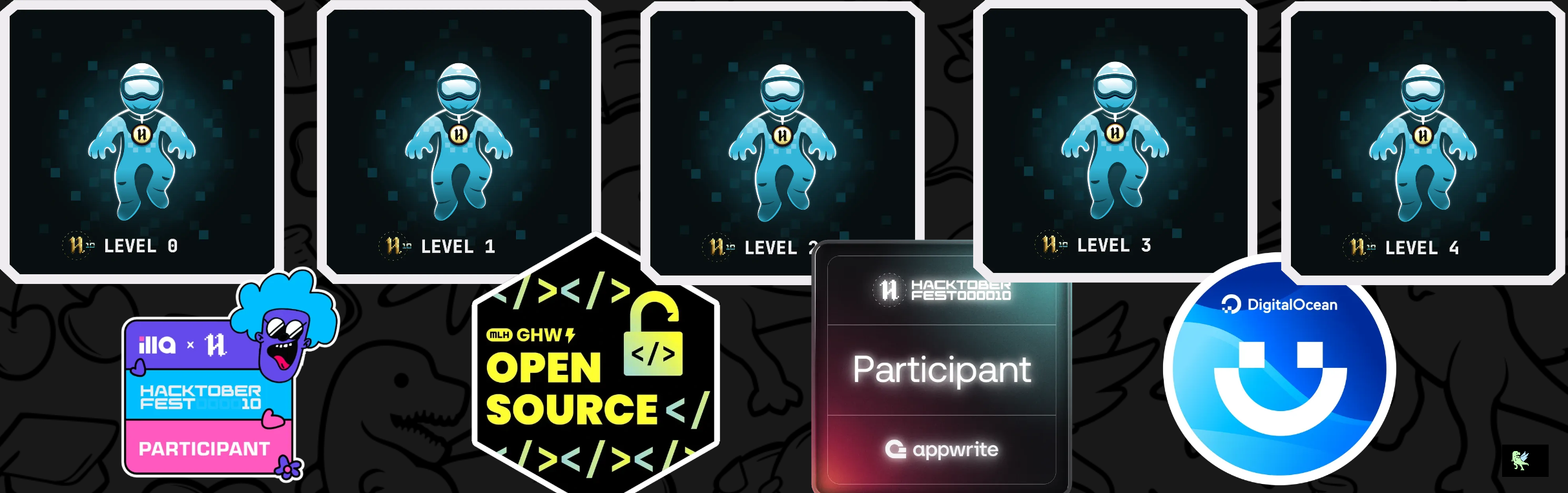 An image of @cybertron15's Holopin badges, which is a link to view their full Holopin profile