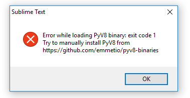 Error while loading PyV8 binary