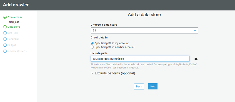 Adding the Data Store