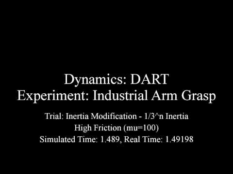 DART - Industrial Arm Grasp - 1/3^n Inertia - High Friction