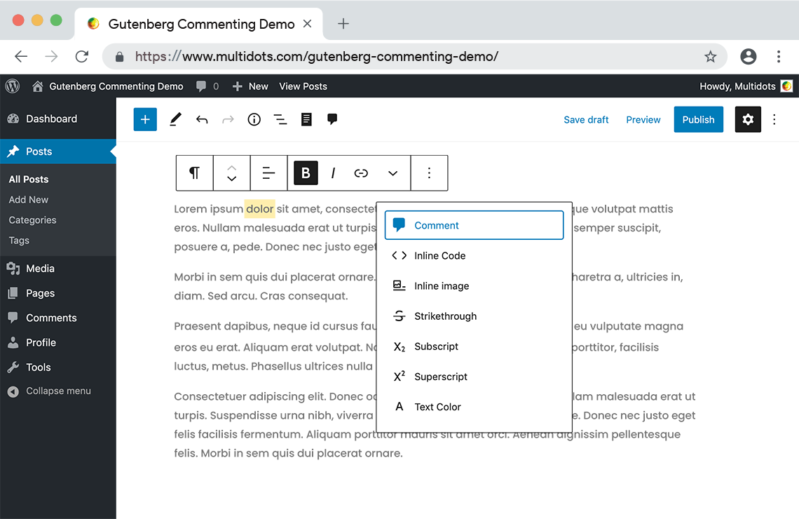 Commenting Demo