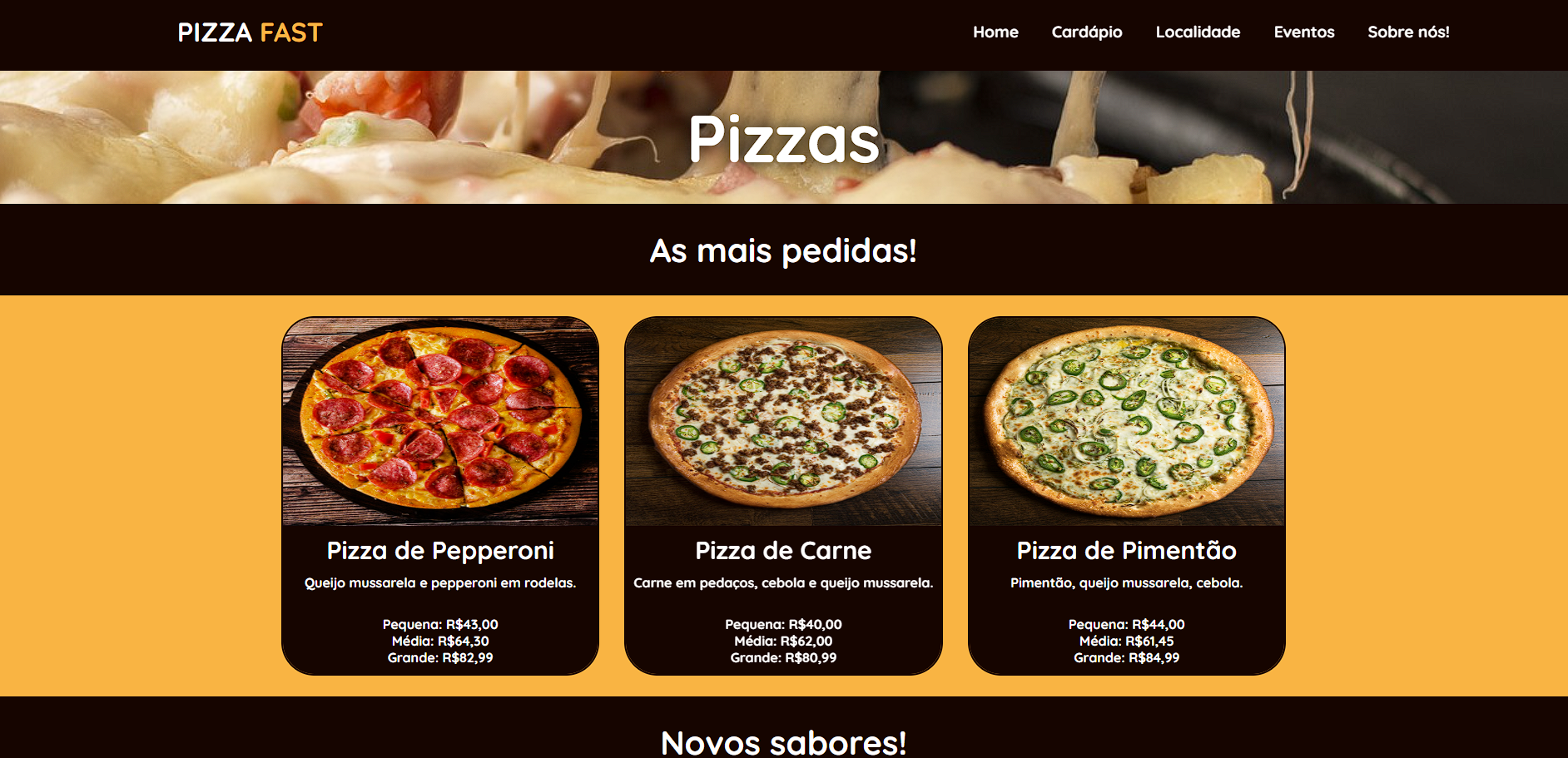 GitHub - Sertx7/PizzaFast: Pizza Fast é um site desenvolvido com HTML ...