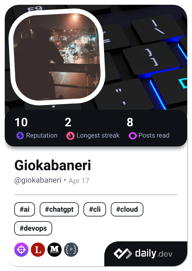 Giokabaneri's Dev Card