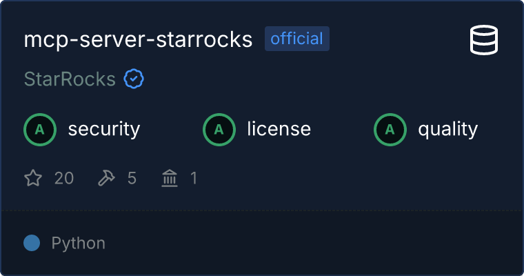 StarRocks Server MCP server