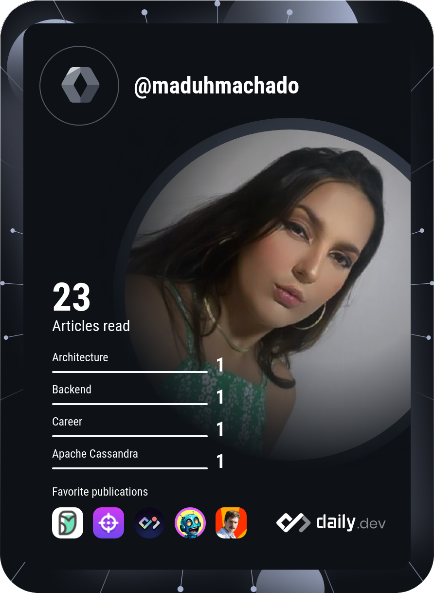 Maria Eduarda Machado Alves's Dev Card